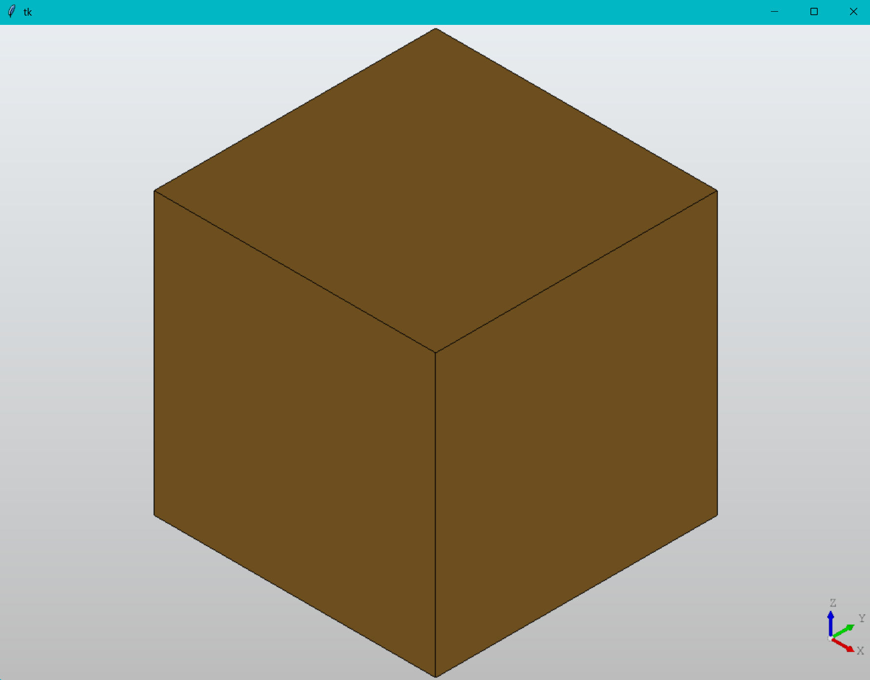 Extruded square: pythonOCC sketch → wire → face → prism
