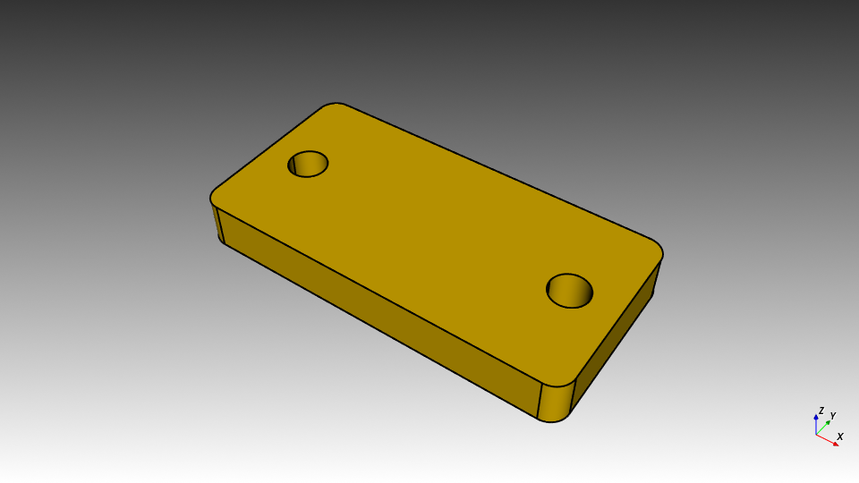 Mounting plate generated with CadQuery by Qwen3-8B